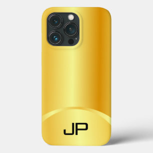 Personalised Gold Look Elegant Modern Monogram iPhone 13 Pro Case