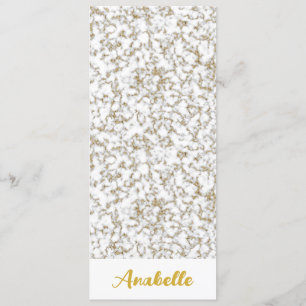 Personalised Gold Marble Bookmark