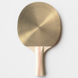 Personalised Gold Metallic Ping Pong Paddle