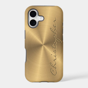 Personalised Gold Metallic Radial Texture