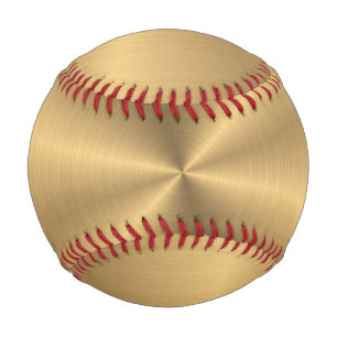 Personalised Gold Metallic Radial Texture Baseball