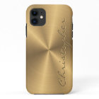 Personalised Gold Metallic Radial Texture