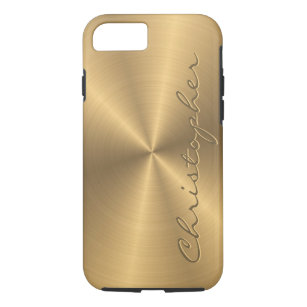 Personalised Gold Metallic Radial Texture Case-Mate iPhone Case