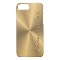 Personalised Gold Metallic Radial Texture