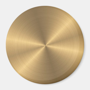 Personalised Gold Metallic Radial Texture Magnet