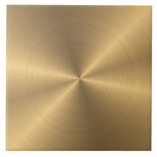 Personalised Gold Metallic Radial Texture Tile