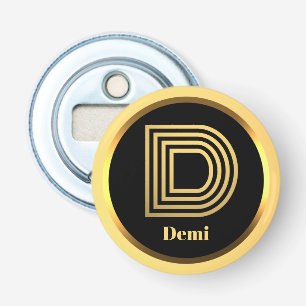 Personalised Gold Monogrammed Letter D Bottle Opener