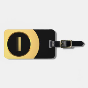 Personalised Gold Monogrammed Letter I Luggage Tag