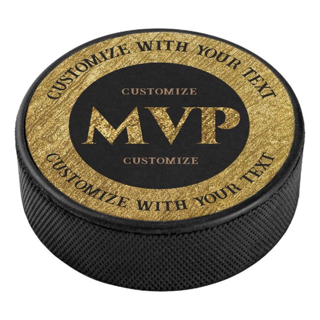 Personalised Gold MVP Hockey Puck (3/4)