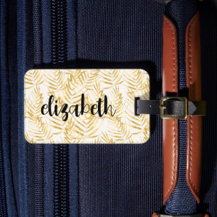 Personalised Gold Palm Chic Luggage Tag
