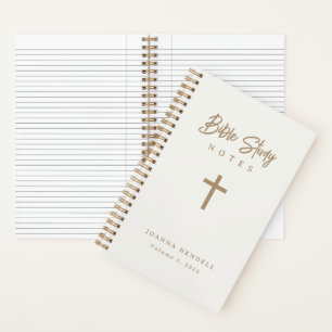 Personalised Gold Script Calligraphy Bible Study Notebook