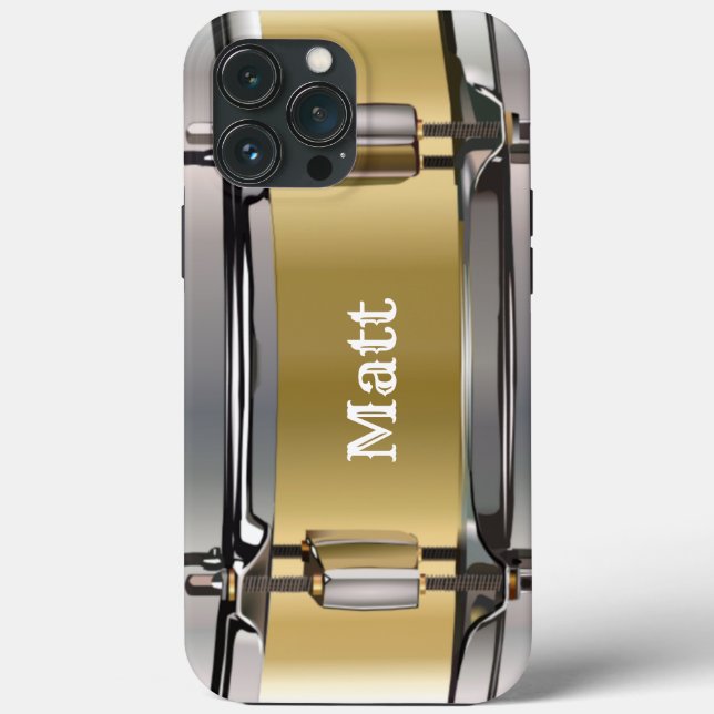 Personalised Gold Snare Drum  Case-Mate iPhone Case (Back)