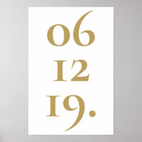 Personalised Gold Special Date Modern