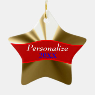 Personalised Gold Star Ornament