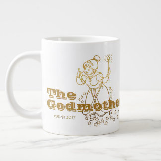 Personalised Gold The Godmother Large Coffee Mug