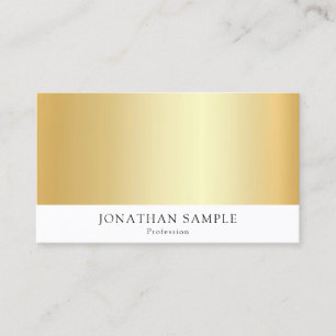 Personalised Gold White Modern Elegant Template Business Card