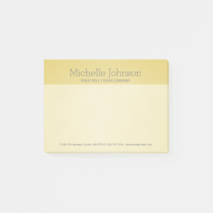 Personalised Golden Beige Grainy Texture Post-it Notes