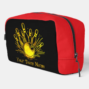 Personalised Golden Bowling Team Design Dopp Kit