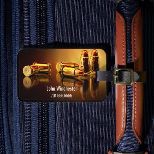 Personalised Golden Cartidges Luggage Tag