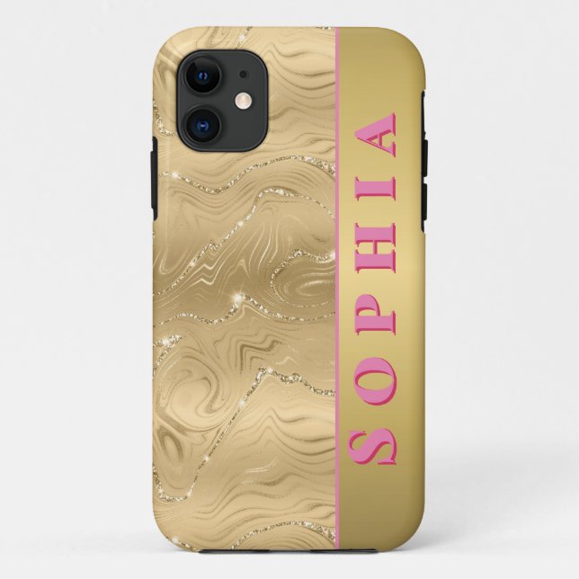 Personalised Golden Design for Special Occasion Case-Mate iPhone Case (Back)
