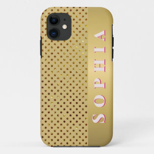 Personalised Golden Design for Special Occasion iPhone 11 Case