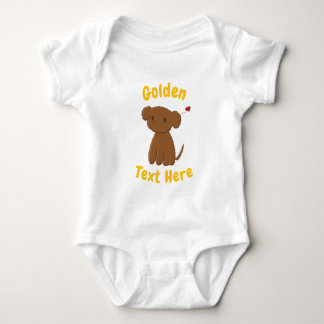 Personalised Golden Doodle Dog Baby Bodysuit