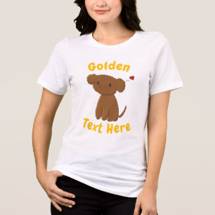 Personalised Golden Doodle Dog Tri-Blend Shirt