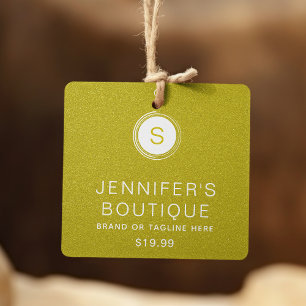 Personalised Golden Glitter Boutique Branding Calling Card