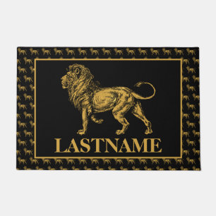 Personalised Golden Lion Doormat