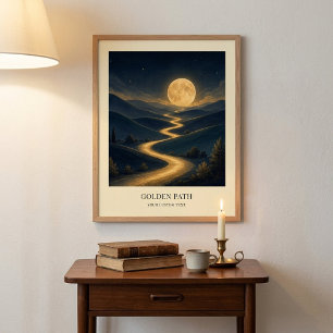 Personalised Golden Path Art Poster