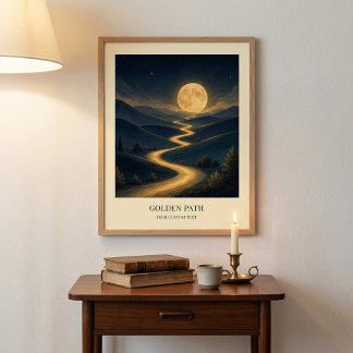 Personalised Golden Path Art Poster