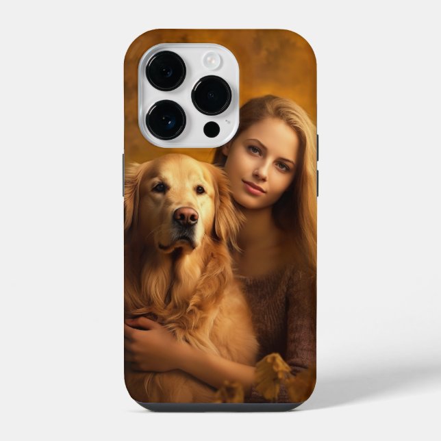 Personalised golden retriever Best Dog Mum i phone iPhone Case (Back)