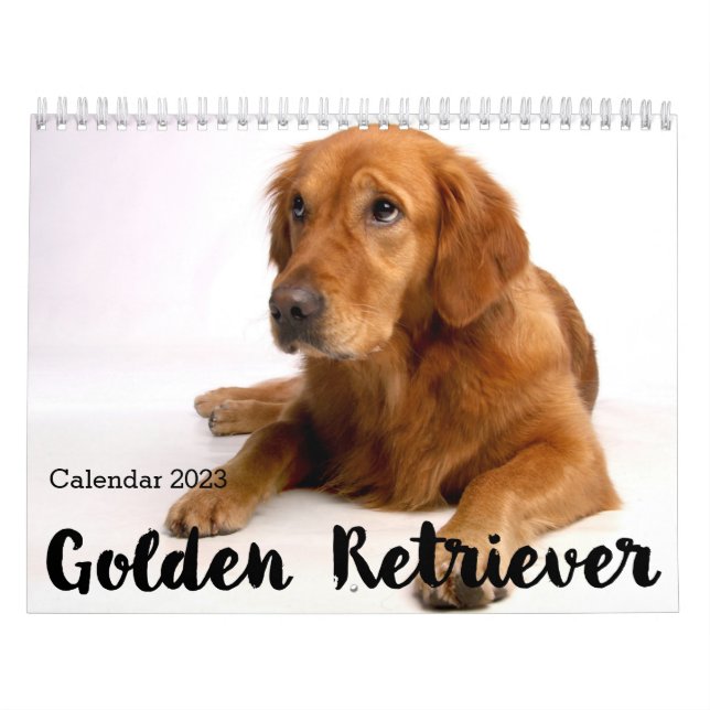 Personalised Golden Retriever Calendar 2023 (Cover)