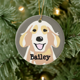 Personalised Golden Retriever  Ceramic Ornament