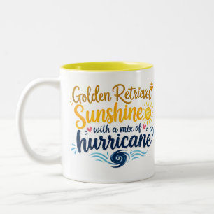 Personalised Golden Retriever Coffee Two-Tone Coffee Mug