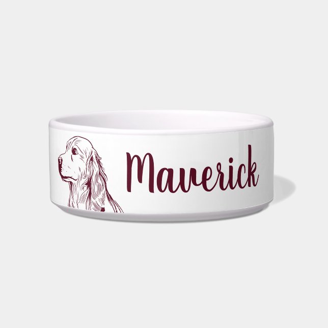 Personalised Golden Retriever Dog Lover Custom Nam Bowl (Front)