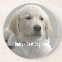 Personalised Golden Retriever Dog Photo and Name