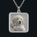 Personalised Golden Retriever Dog Photo and Name Silver Plated Necklace<br><div class="desc">Personalise this Golden Retriever Dog keepsake with your dog's or puppy's photo and name (or other pet or person's photo/name). Text reads "Best Dog Ever" or add your own text - We love Daisy (your dog's name), dog's birthday or day of passing. Just click on "customise" to add your personalised...</div>