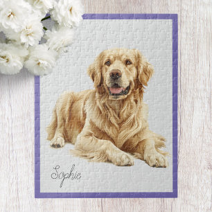 Personalised Golden Retriever Jigsaw Puzzle