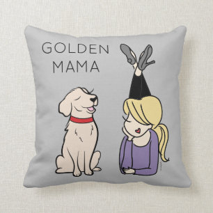 Personalised Golden Retriever Mama Cushion