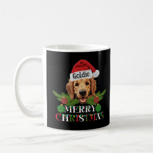 Personalised Golden Retriever Merry Christmas Coffee Mug