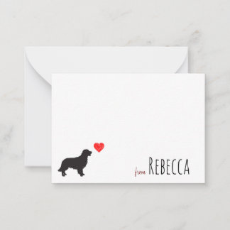 Personalised golden retriever note cards