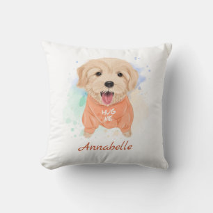 Personalised Golden Retriever Nursery Kid's Room Cushion