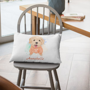 Personalised Golden Retriever Nursery Kid's Room Decorative Cushion