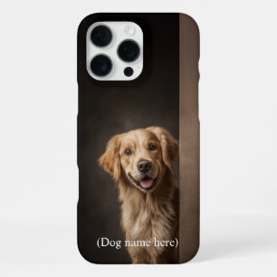 Personalised Golden Retriever Portrait iPhone 16 Pro Max Case
