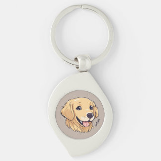 Personalised Golden Retriever Puppy Key Ring