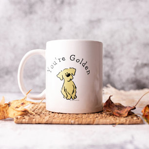 Personalised Golden Retriever Puppy Simple White  Coffee Mug