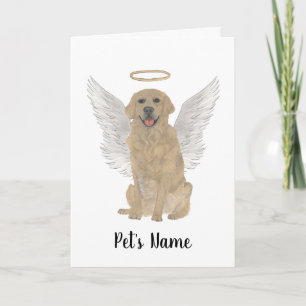Personalised Golden Retriever Sympathy Memorial Card