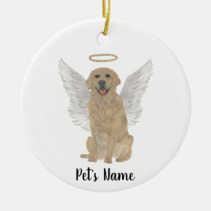 Personalised Golden Retriever Sympathy Memorial Ceramic Ornament