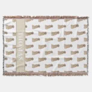 Personalised Golden Retriever  Throw Blanket